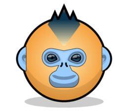 Snub Nose Stickers - Golden Monkey Emoji sticker #14668335