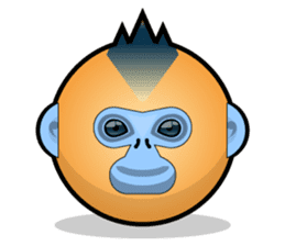 Snub Nose Stickers - Golden Monkey Emoji sticker #14668335
