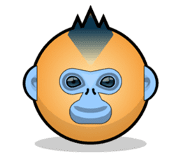 Snub Nose Stickers - Golden Monkey Emoji sticker #14668335