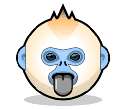 Snub Nose Stickers - Golden Monkey Emoji sticker #14668336