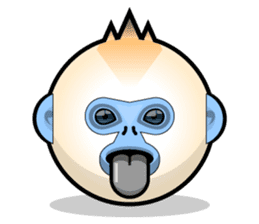 Snub Nose Stickers - Golden Monkey Emoji sticker #14668336