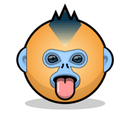 Snub Nose Stickers - Golden Monkey Emoji sticker #14668337