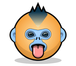 Snub Nose Stickers - Golden Monkey Emoji sticker #14668337