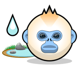 Snub Nose Stickers - Golden Monkey Emoji sticker #14668338