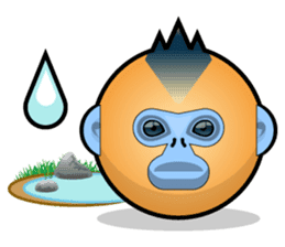 Snub Nose Stickers - Golden Monkey Emoji sticker #14668339