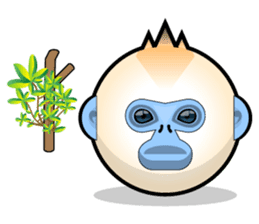 Snub Nose Stickers - Golden Monkey Emoji sticker #14668340
