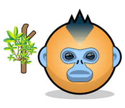 Snub Nose Stickers - Golden Monkey Emoji sticker #14668341