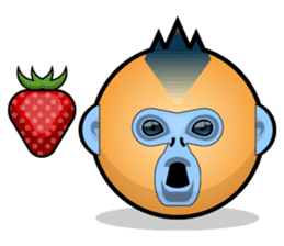 Snub Nose Stickers - Golden Monkey Emoji sticker #14668343