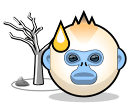 Snub Nose Stickers - Golden Monkey Emoji sticker #14668344