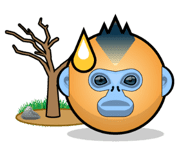 Snub Nose Stickers - Golden Monkey Emoji sticker #14668345