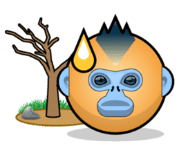 Snub Nose Stickers - Golden Monkey Emoji sticker #14668345