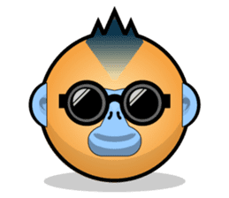 Snub Nose Stickers - Golden Monkey Emoji sticker #14668347