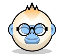 Snub Nose Stickers - Golden Monkey Emoji sticker #14668348