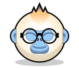 Snub Nose Stickers - Golden Monkey Emoji sticker #14668348