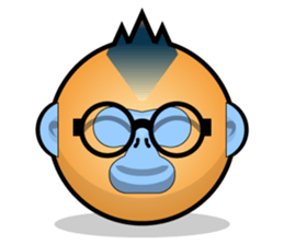 Snub Nose Stickers - Golden Monkey Emoji sticker #14668349