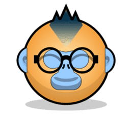 Snub Nose Stickers - Golden Monkey Emoji sticker #14668349