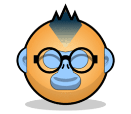 Snub Nose Stickers - Golden Monkey Emoji sticker #14668349