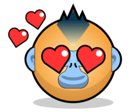 Snub Nose Stickers - Golden Monkey Emoji sticker #14668353