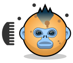 Snub Nose Stickers - Golden Monkey Emoji sticker #14668357