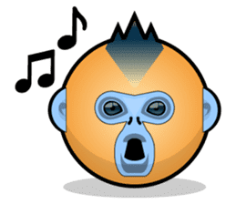 Snub Nose Stickers - Golden Monkey Emoji sticker #14668359