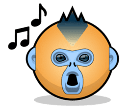 Snub Nose Stickers - Golden Monkey Emoji sticker #14668359