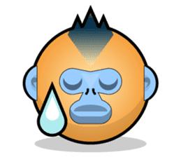 Snub Nose Stickers - Golden Monkey Emoji sticker #14668363