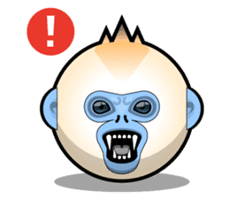 Snub Nose Stickers - Golden Monkey Emoji sticker #14668368