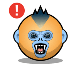 Snub Nose Stickers - Golden Monkey Emoji sticker #14668369