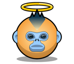 Snub Nose Stickers - Golden Monkey Emoji sticker #14668371