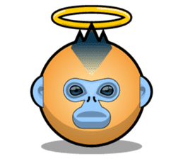 Snub Nose Stickers - Golden Monkey Emoji sticker #14668371
