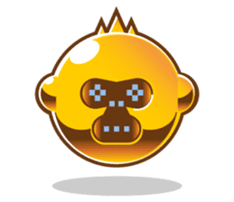 Snub Nose Stickers - Golden Monkey Emoji sticker #14668373
