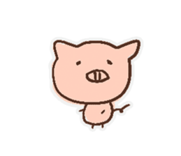 pig with FRIENDS sticker #14669550