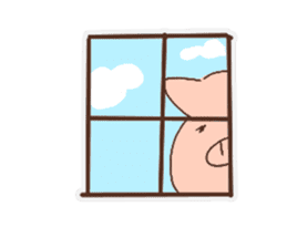 pig with FRIENDS sticker #14669584
