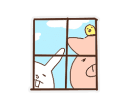 pig with FRIENDS sticker #14669585