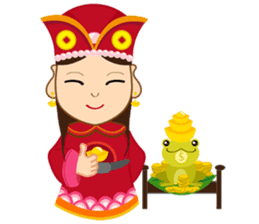 God of Wealth around sticker #14670395