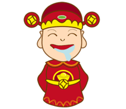 God of Wealth around sticker #14670397