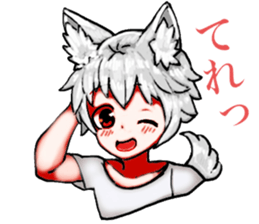 white wolf boy ver.2 sticker #14671517