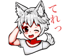 white wolf boy ver.2 sticker #14671517