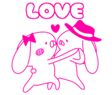 HIKAUSA rabbit sticker 3 sticker #14671528