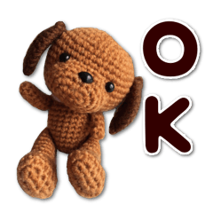 Dog including the knitting