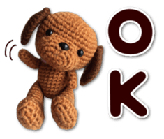 Dog including the knitting sticker #14672866