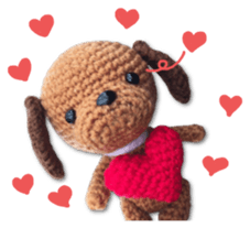 Dog including the knitting sticker #14672882