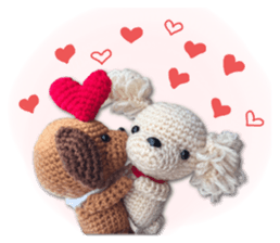 Dog including the knitting sticker #14672885