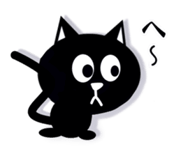 Cute Black and white cats sticker #14673414