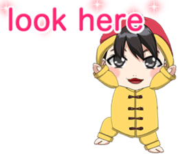 Lovely Loose Fuw Baby Chinese Clothing. sticker #14674558