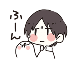 A ghost and boy sticker #14677644