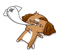 Busy dog sticker #14677745