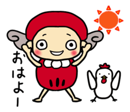 Daruma name is Yoshiko Engi 2 sticker #14678318