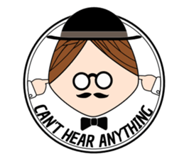 Classic hipster sticker #14678447