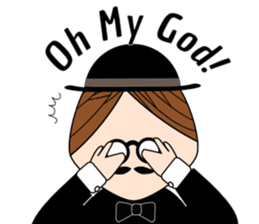 Classic hipster sticker #14678470